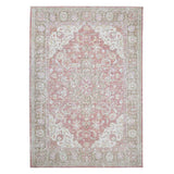 AMER Rugs Century CEN-23 Power-Loomed Medallion Classic Area Rug Coral 7'10" x 10'6"
