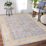 AMER Rugs Century CEN-6 Power-Loomed Bordered Transitional Area Rug Lavender 7'10" x 10'6"