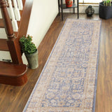 AMER Rugs Century CEN-6 Power-Loomed Bordered Transitional Area Rug Lavender 2'6" x 8'