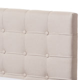 Baxton Studio Rene Modern and Contemporary Beige Fabric 4-drawer King Size Storage Platform Bed 

