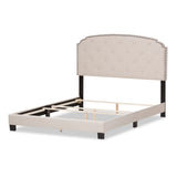 Baxton Studio Lexi Modern and Contemporary Light Beige Fabric Upholstered Full Size Bed