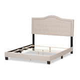 Baxton Studio Emerson Modern and Contemporary Light Beige Fabric Upholstered Full Size Bed