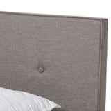 Baxton Studio Hampton Modern and Contemporary Light Grey Fabric Upholstered Full Size Bed