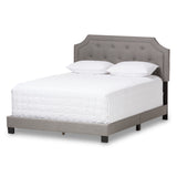 Willis Modern and Contemporary Light Grey Fabric Upholstered Queen Size Bed