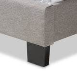 Baxton Studio Willis Modern and Contemporary Light Grey Fabric Upholstered Queen Size Bed