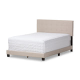 Brookfield Modern and Contemporary Beige Fabric Upholstered Grid-tufting Queen Size Bed