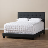 Baxton Studio Brookfield Modern and Contemporary Charcoal Grey Fabric Full Size Bed