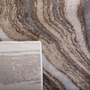 Craft 819 Contemporary Power Loomed 85% Polypropylene, 15% Polyester Rug Gold / Grey