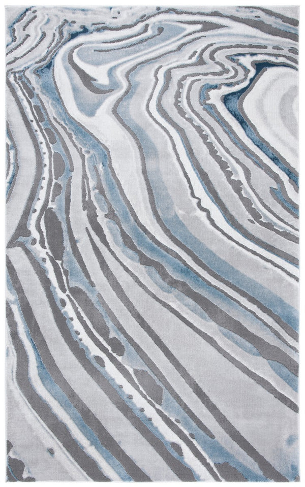 Craft 843 Contemporary Power Loomed 75% Polypropylene, 25% Polyester Rug Blue / Grey