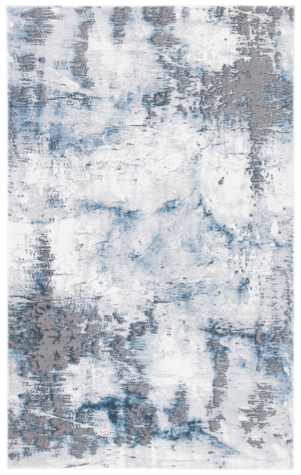 Craft 850 Contemporary Power Loomed 90% Polypropylene, 10% Polyester Rug Blue / Grey