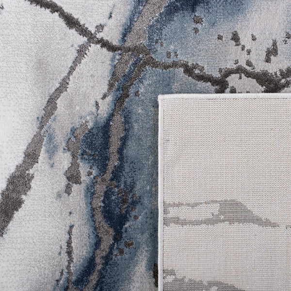 Craft 877 Contemporary Power Loomed 90% Polypropylene, 10% Polyester Rug Grey / Blue