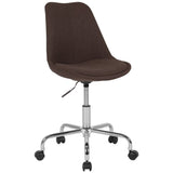 English Elm EE1511 Contemporary Commercial Grade Fabric Task Office Chair Brown EEV-12220