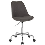 English Elm EE1511 Contemporary Commercial Grade Fabric Task Office Chair Dark Gray EEV-12221