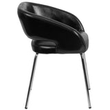 English Elm EE1515 Contemporary Commercial Grade Leather Side Chair Black EEV-12249
