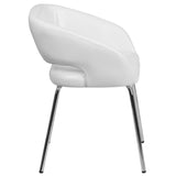 English Elm EE1515 Contemporary Commercial Grade Leather Side Chair White EEV-12252