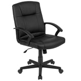 English Elm EE1531 Contemporary Commercial Grade Leather Task Office Chair Black EEV-12329