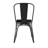 English Elm EE1541 Contemporary Commercial Grade Metal Colorful Restaurant Chair Black/Black EEV-12355