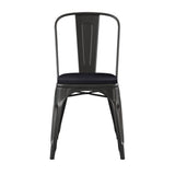 English Elm EE1541 Contemporary Commercial Grade Metal Colorful Restaurant Chair Black/Black EEV-12355