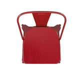 English Elm EE1541 Contemporary Commercial Grade Metal Colorful Restaurant Chair Red/Red EEV-12361