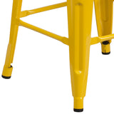 English Elm EE1557 Industrial Commercial Grade Metal/Wood Colorful Restaurant Barstool Yellow EEV-12518