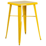 English Elm EE1559 Contemporary Commercial Grade Metal Colorful Restaurant Bar Table Yellow EEV-12528