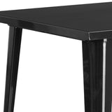 English Elm EE1575 Contemporary Commercial Grade Metal Colorful Restaurant Bar Table Black EEV-12600