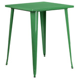 English Elm EE1575 Contemporary Commercial Grade Metal Colorful Restaurant Bar Table Green EEV-12603