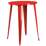 English Elm EE1603 Contemporary Commercial Grade Metal Colorful Restaurant Bar Table Red EEV-12768