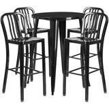 EE1613 Industrial Commercial Grade Metal Colorful Bar Table and Stool Set [Single Unit]