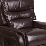 English Elm EE1645 Contemporary Power Lift Recliner Brown LeatherSoft EEV-12992