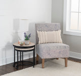 Lily Upholstered Slipper Chair, Stone