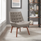 Serena Accent Chair Tufted Grey