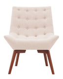 Serena Accent Chair Tufted Linen