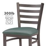 Baxter Metal Side Chair Black Green Set of 2