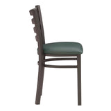 Baxter Metal Side Chair Black Green Set of 2