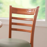 Baxter Metal  Side Chair Honey/ Green Set of 2