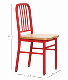 Frazier Metal Side Chair Red Set of 2