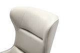 Wyatt Leisure Chair, Light Grey Faux Leather, Sanded Black Coated Steel Base.