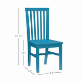 Percival Side Chair Teal- Set of Two