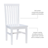 Percival Side Chair White- Set of Two