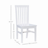 Percival Side Chair White- Set of Two