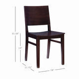 Devin Side Chair Brown- Set of Two