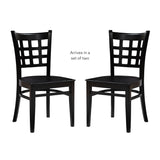 Lola Side Chair Wood Seat Black Set Of 2