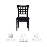 Lola Side Chair Wood Seat Black Set Of 2