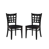 Lola Side Chair Wood Seat Black Set Of 2