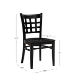 Lola Side Chair Wood Seat Black Set Of 2