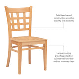 Lola Side Chair Wood Seat Natural Set Of 2