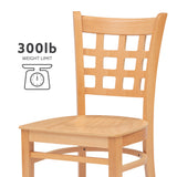 Lola Side Chair Wood Seat Natural Set Of 2