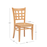 Lola Side Chair Wood Seat Natural Set Of 2