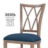 Andes Chair Nat Blue Set Of 2